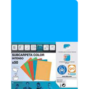 GIO SUBCARPETA COLOR INTENSO 250G A4 AZUL 50-PACK 400040483